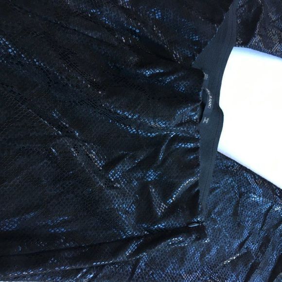 Zara Faux Snakeskin Python Liquid Legging Black Womens Size L - Picture 7 of 13